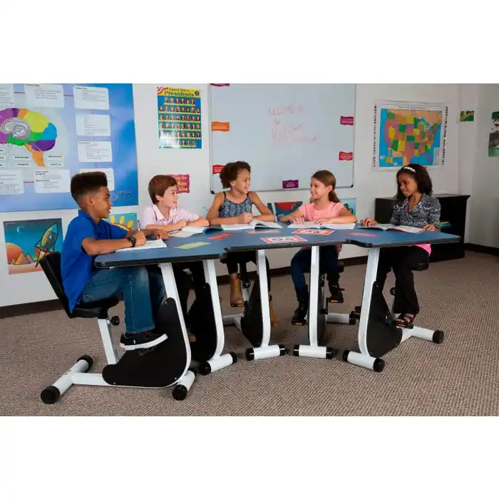 KIDSFIT KC-36 Five Person Special Pedal Desk, Half Moon Buy Direct